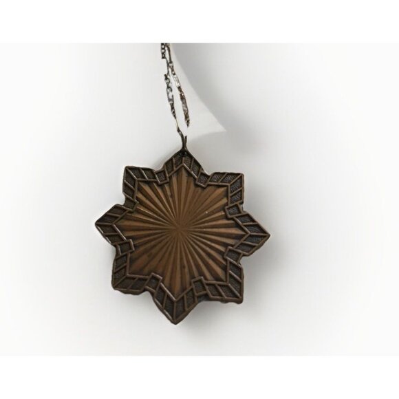 Solid Copper Vtg 60’s Statement Starburst Pendant Necklace Oversized Natural - Picture 1 of 5